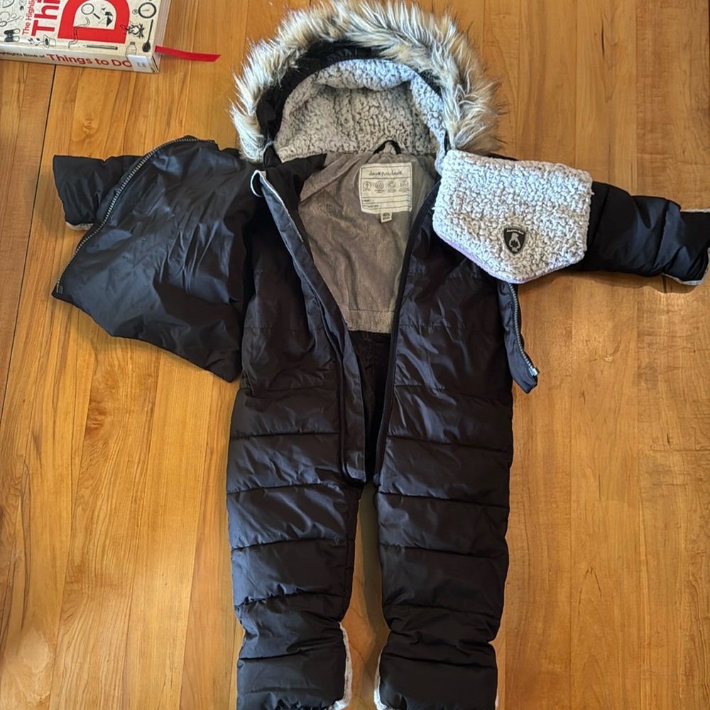 Baby snowsuits, 18M Black/Grey.